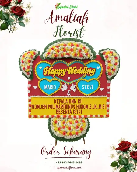 Papan Bunga Pernikahan Babaktulung